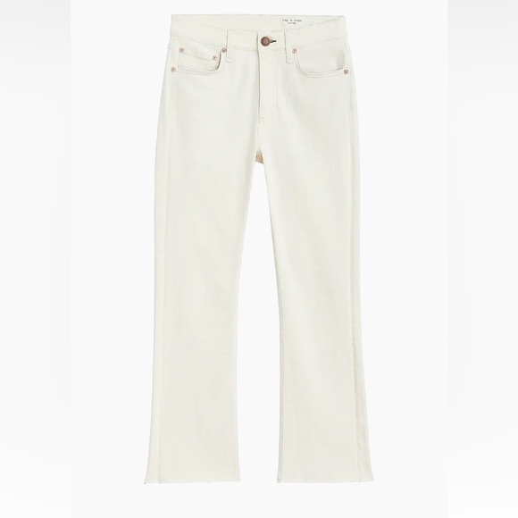 rag & bone “Peyton” Mid-Rise Ankle Bootcut Jean in Ecru, size 28, NWT - Picture 1 of 16